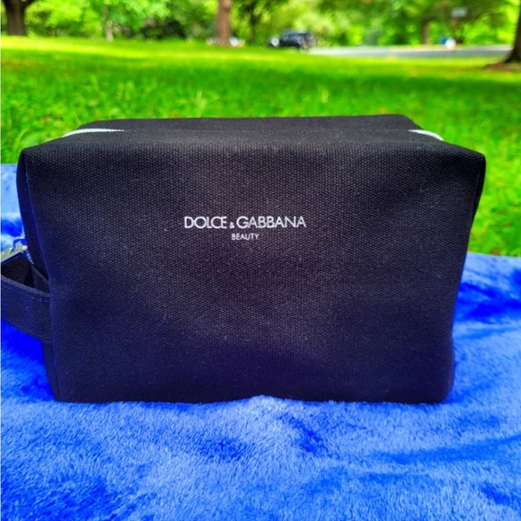 Dolce & Gabbana Men's Toiletry Bag - Large Size, Black Polyester